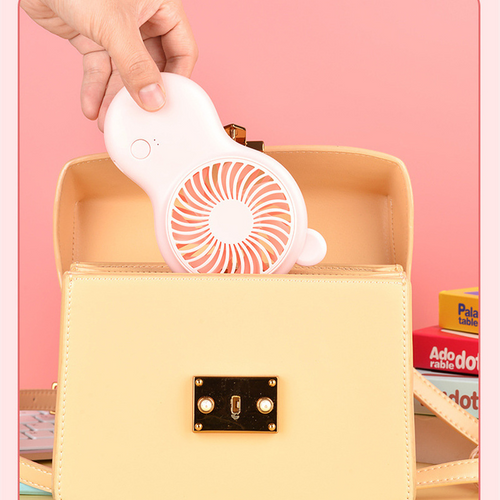 Handheld Pocket Mini Fan Portable With Bracket USB Mini Fan Portable Pocket Fan Cartoon Handheld Desktop Rechargeable Standing Fan Three Gear Wind Speed Regulation Battery Operated USB Small Fan with 3 Speeds for Home Office Car Outdoor Travel